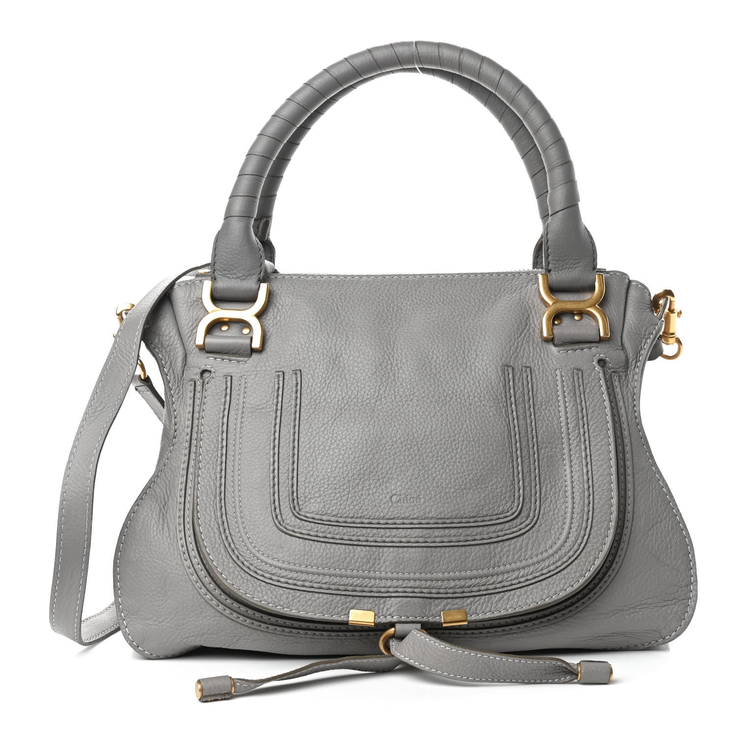 Chloe Calfskin Medium Marcie Satchel Cashmere Grey 1 of 9