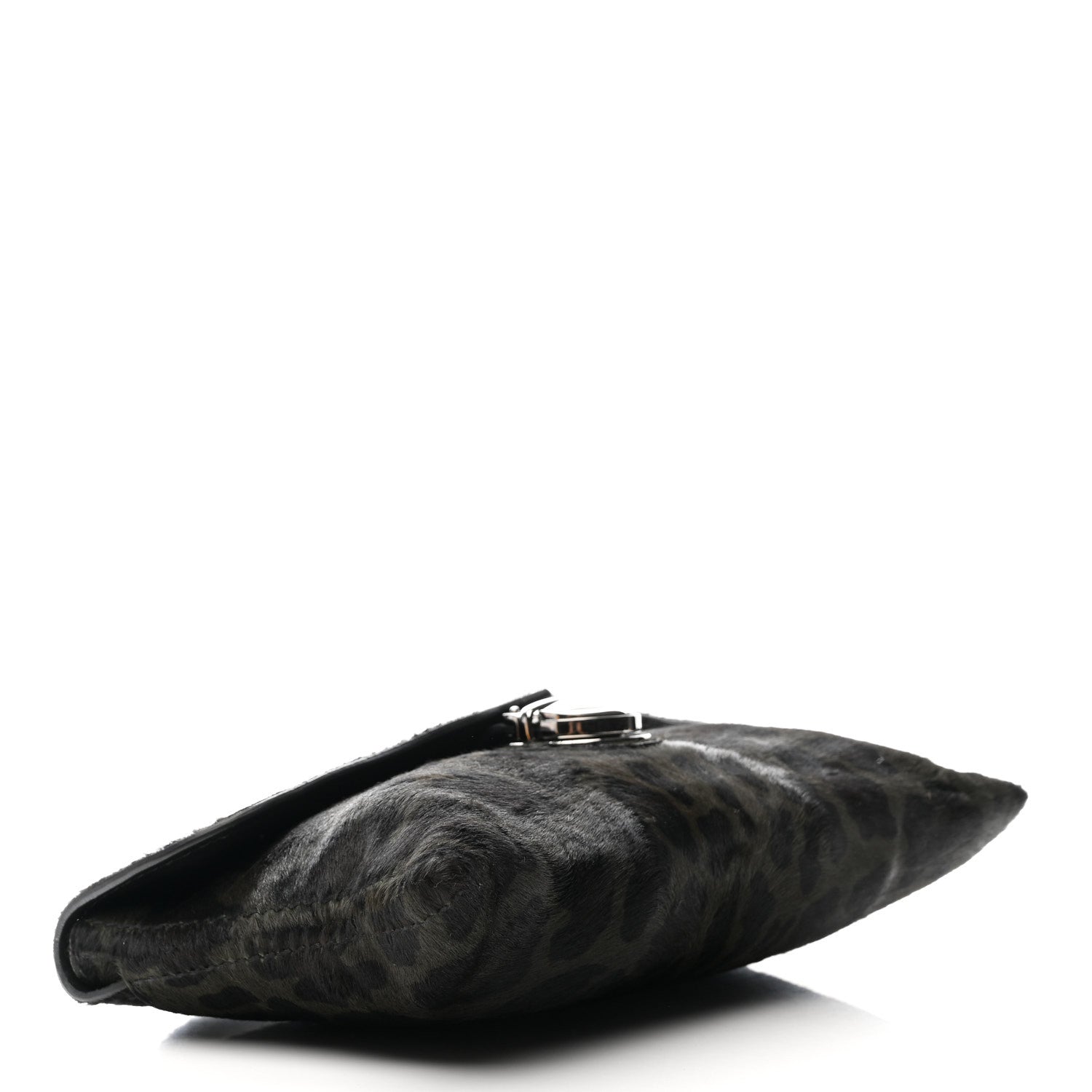 Prada Cavallino Leopard Print Pushlock Envelope Clutch Mimetico 4 of 16