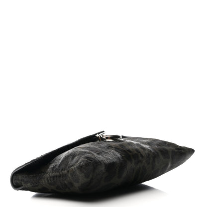 Prada Cavallino Leopard Print Pushlock Envelope Clutch Mimetico 4 of 16