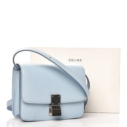 Celine Smooth Calfskin Small Classic Box Flap Bag Pale Blue 13 of 18
