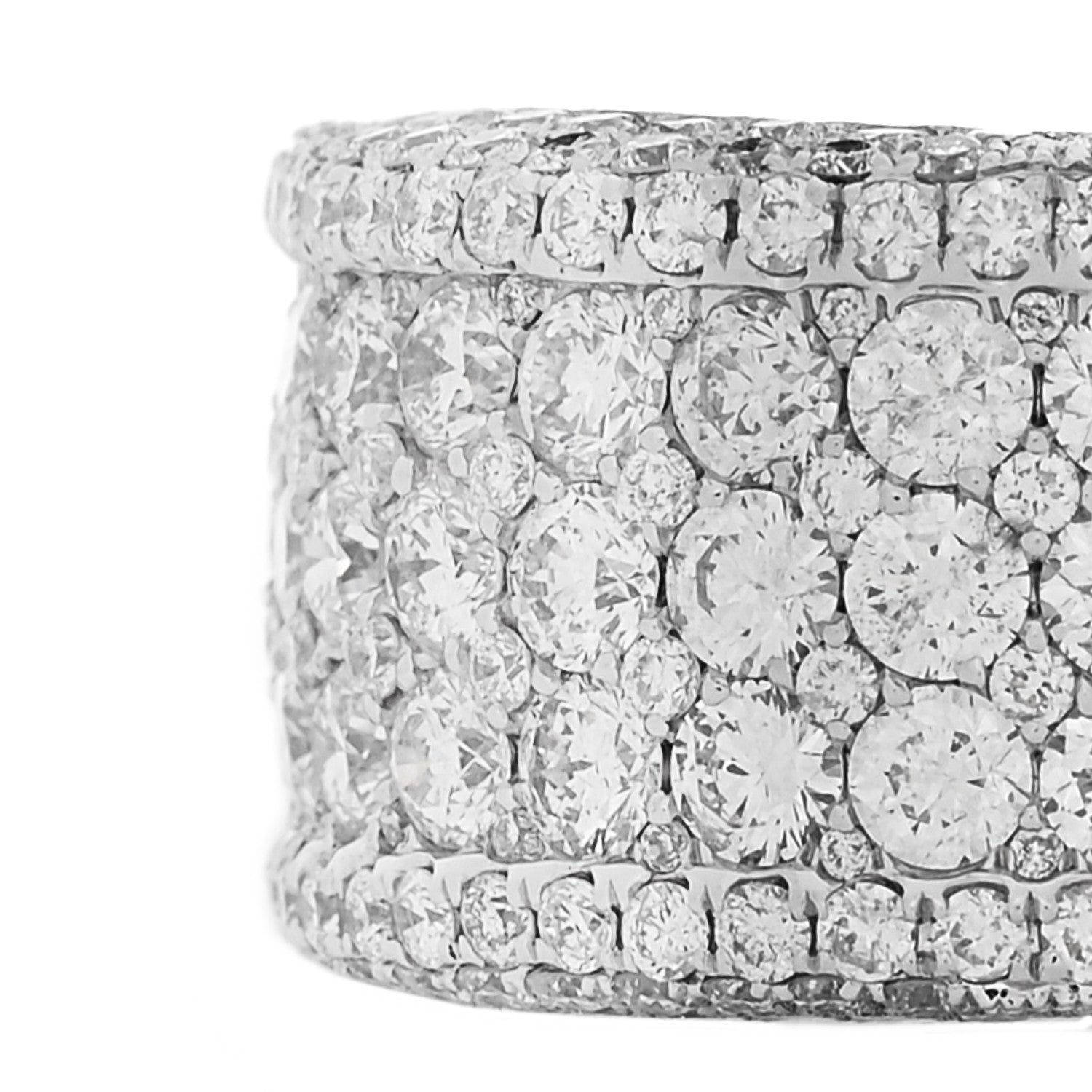 Parker & West by FASHIONPHILE 18K White Gold Diamond 3.15ctw Band Ring 53 6.25 3 of 9