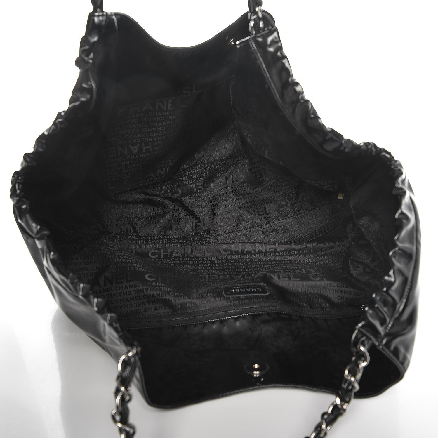 Chanel Vinyl XL Coco Cabas Black 5 of 8