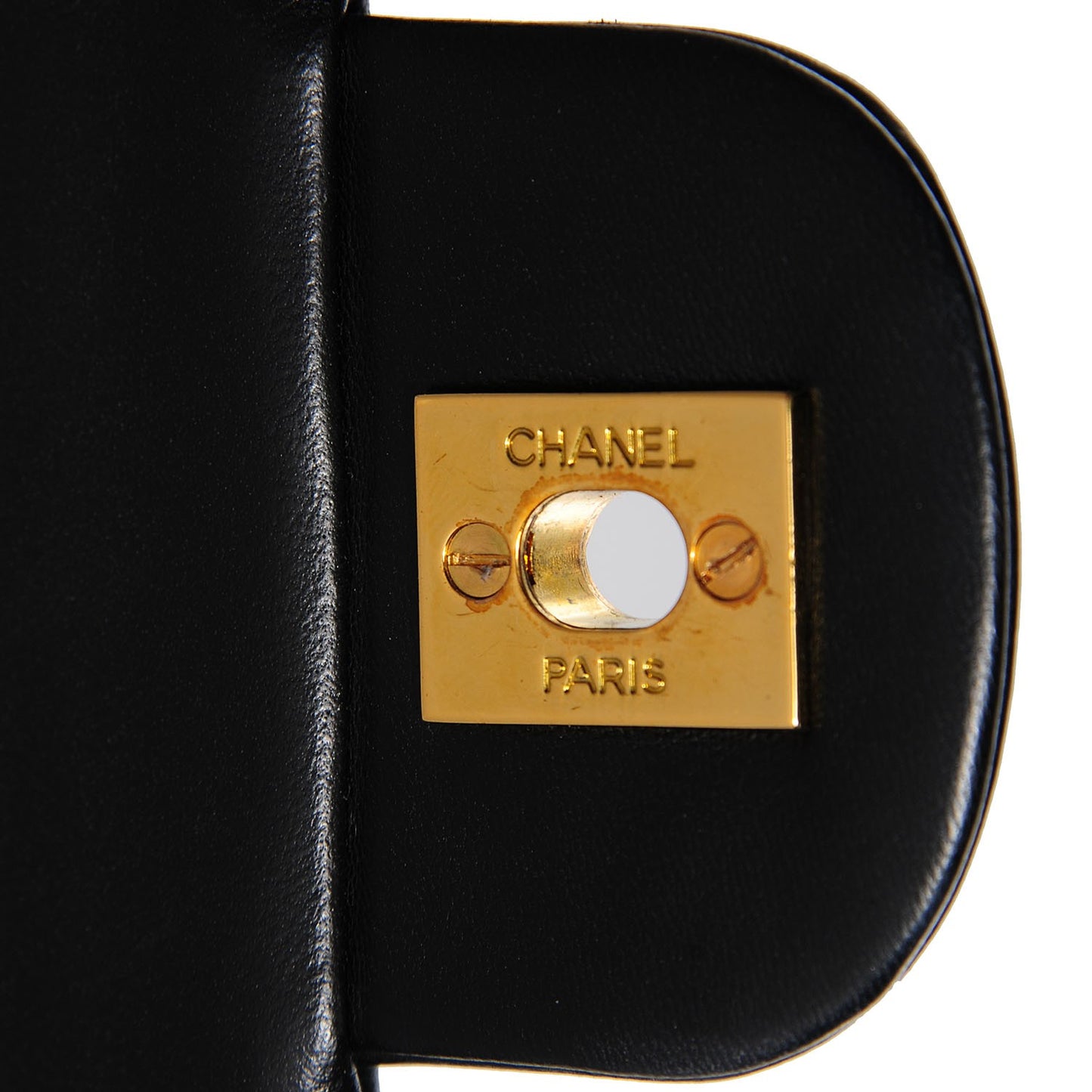 Lambskin Quilted Small Double Flap Black