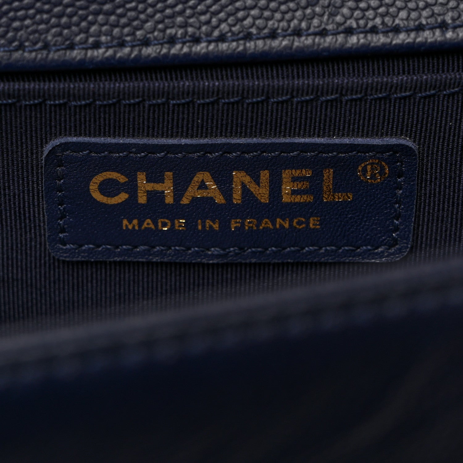 Chanel Caviar Quilted Medium Boy Flap Navy 6 of 10