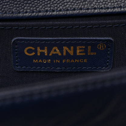 Chanel Caviar Quilted Medium Boy Flap Navy 6 of 10