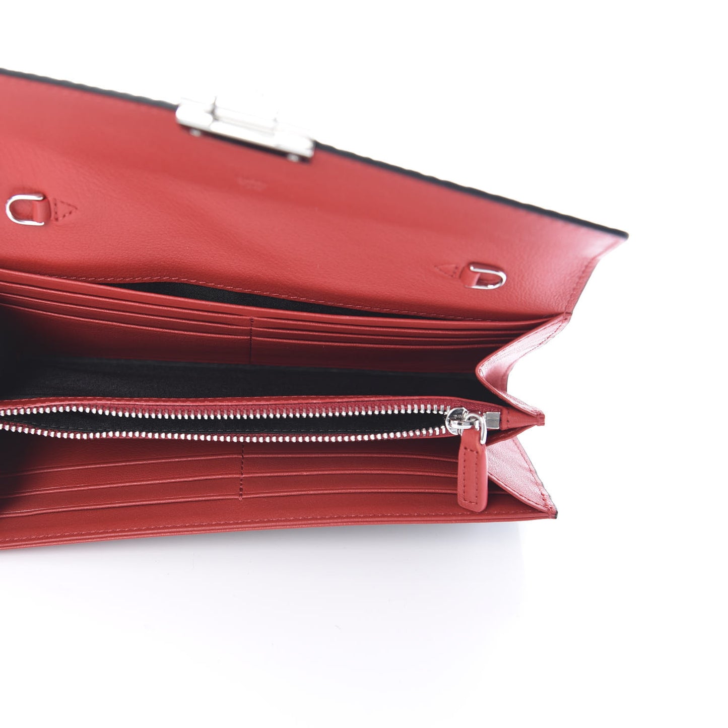 Visetos Large Patricia Wallet On Chain Black