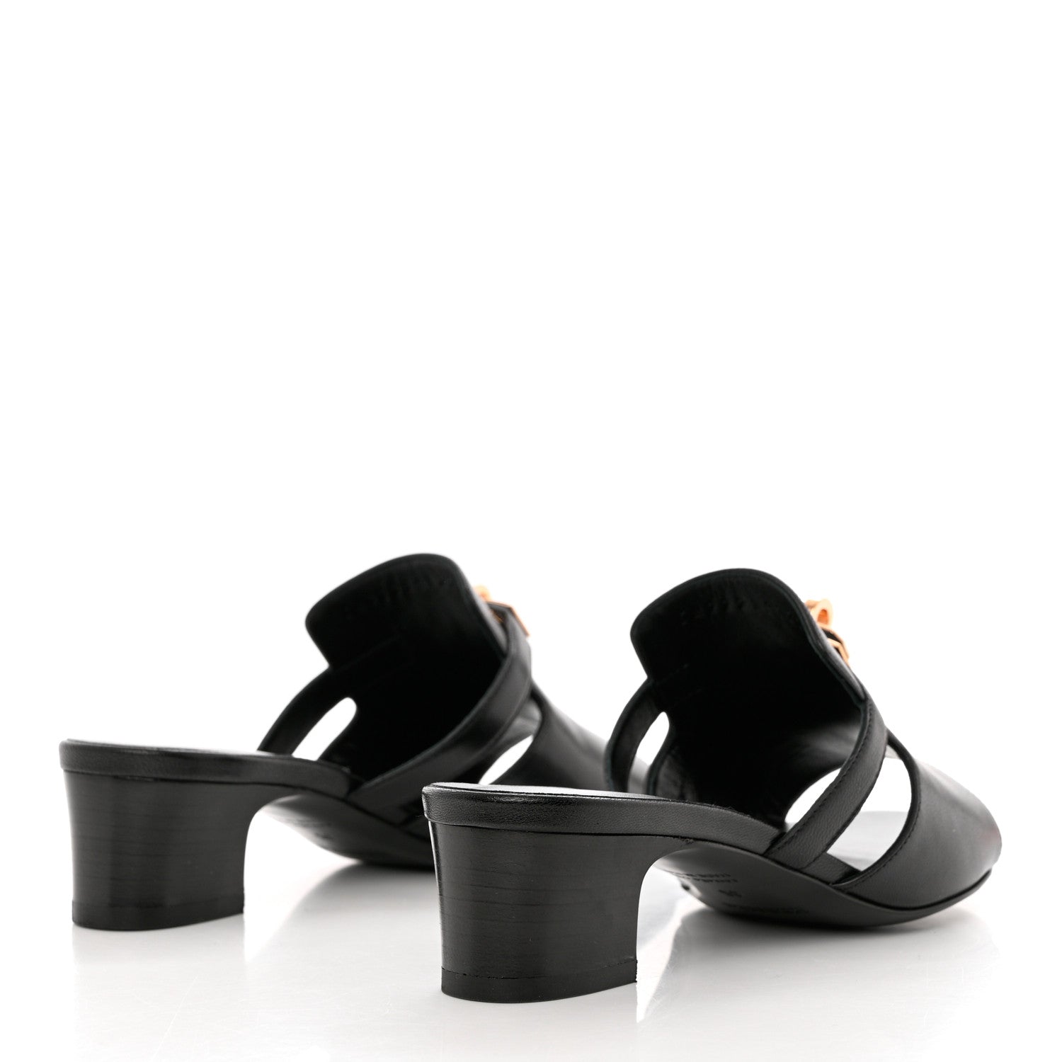 Hermes Goatskin Candy Sandals 35 Black 4 of 9