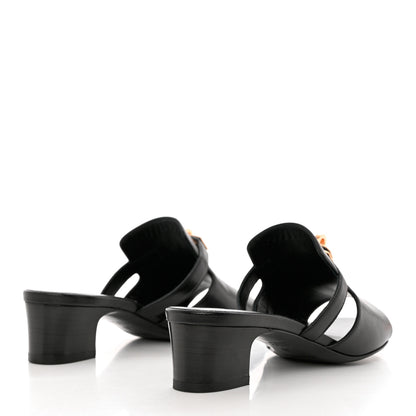 Hermes Goatskin Candy Sandals 35 Black 4 of 9