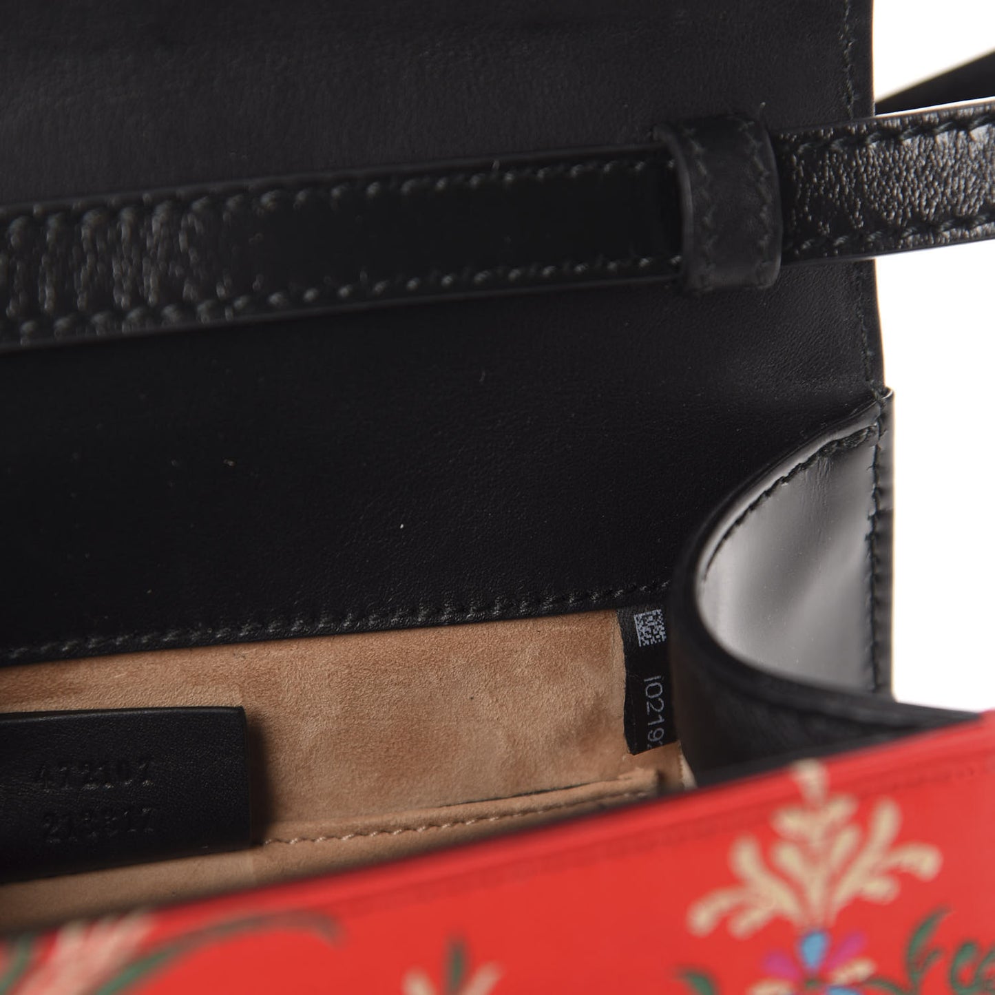Jacquard Floral Mini Sylvie Top Handle Bag Red Multicolor Black