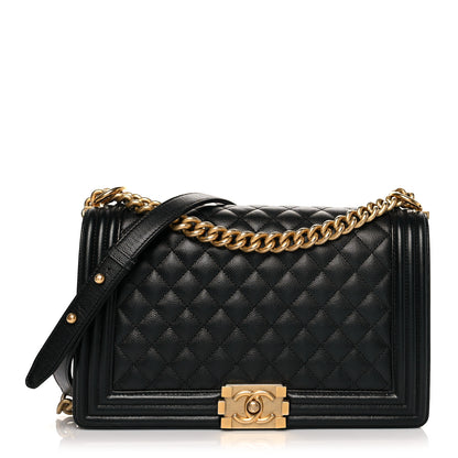 Chanel Caviar Quilted New Medium Boy Flap Black 1 of 12