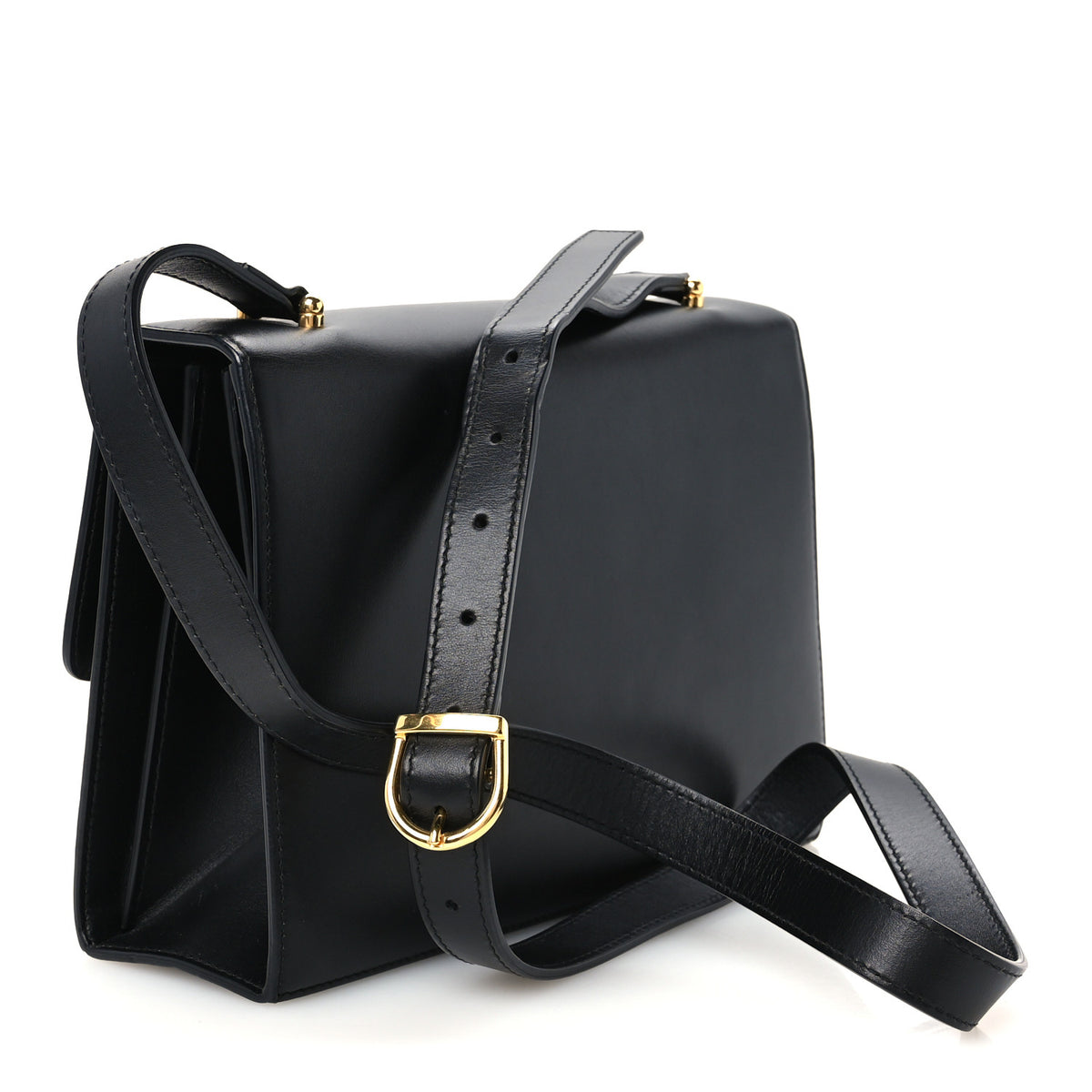 Smooth Calfskin Small Zumi Shoulder Bag Black