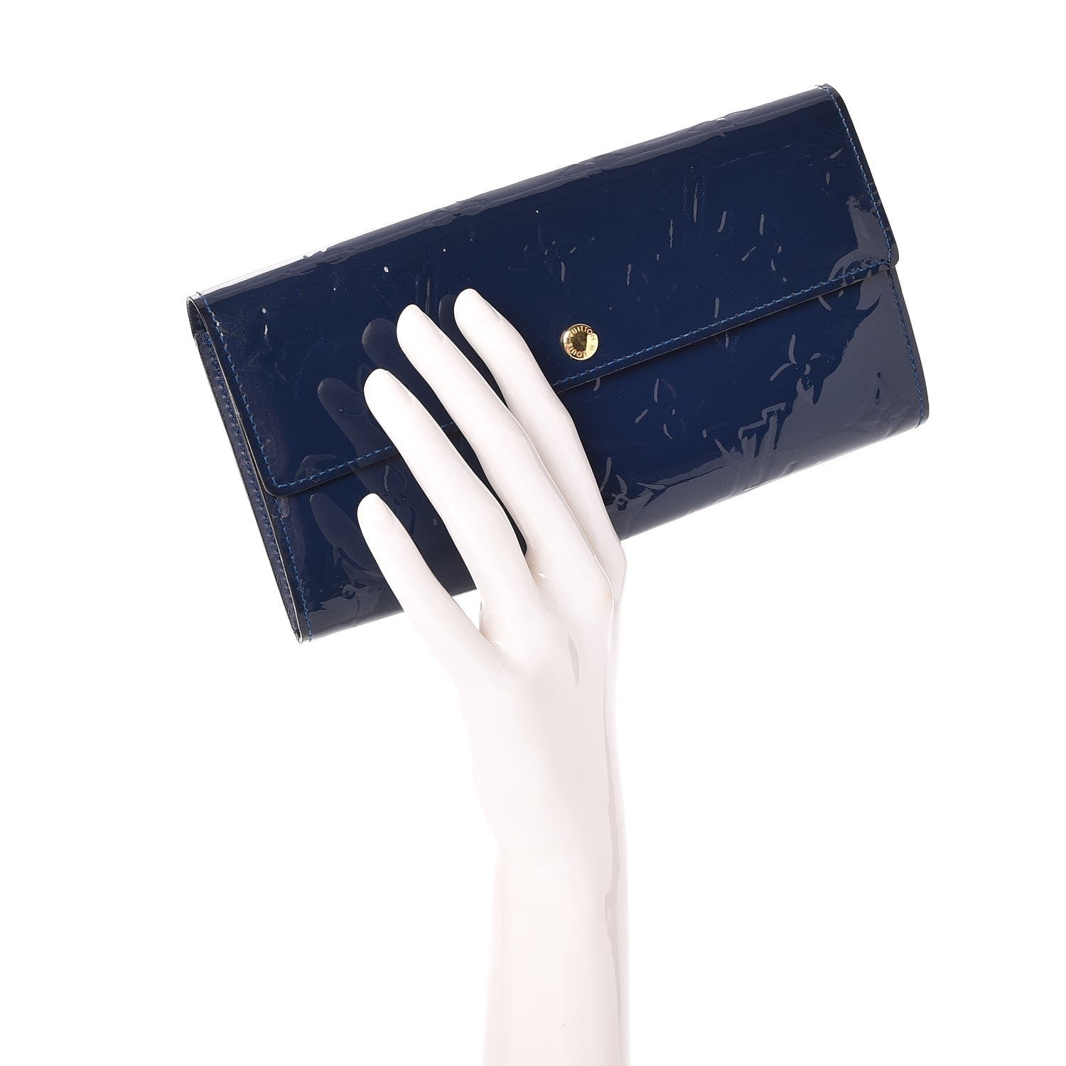 Louis Vuitton Vernis Sarah Wallet Grand Blue 2 of 7