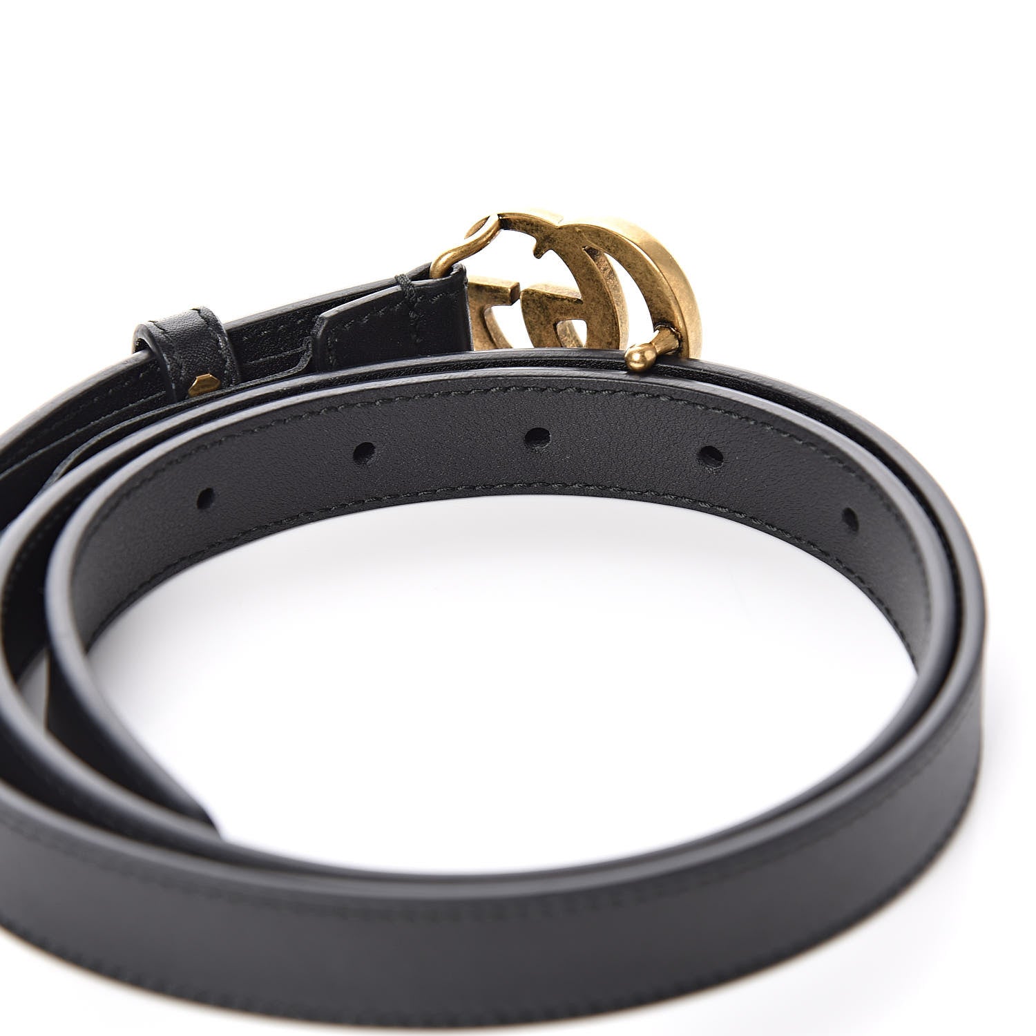 Gucci Calfskin Double G 20mm Belt 80 32 Black 4 of 6