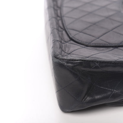 Chanel Lambskin Quilted Medium Double Flap Navy 14 of 28