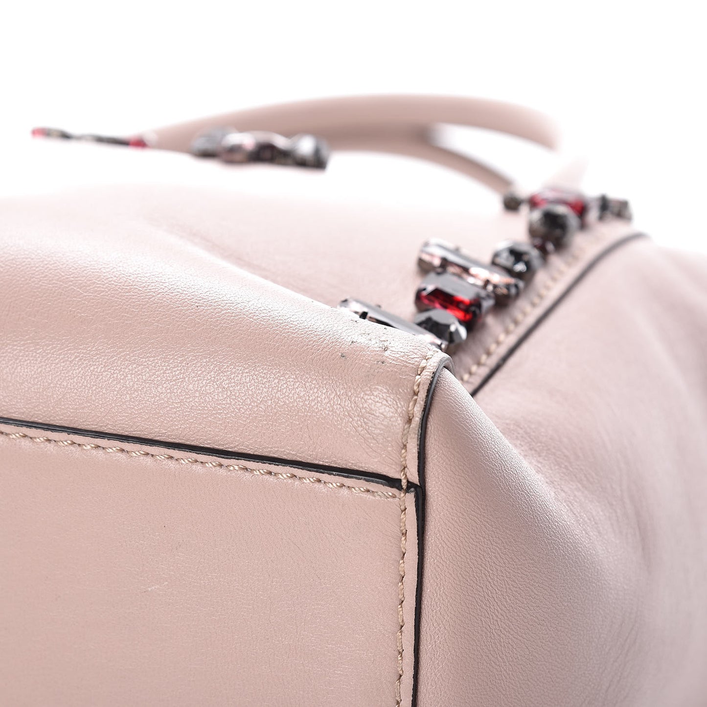 Nappa Crystal B Diamond Tote Light Pink