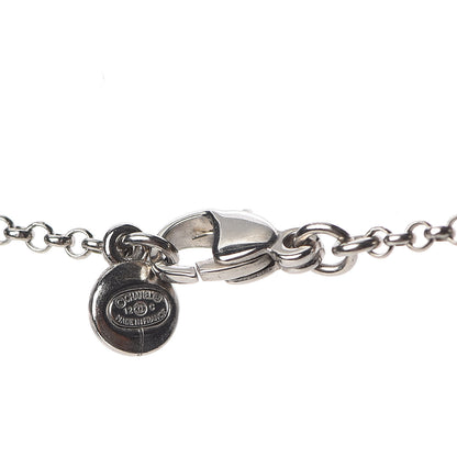 Chanel Crystal Pearl Bead CC Necklace Silver Green Blue 5 of 7
