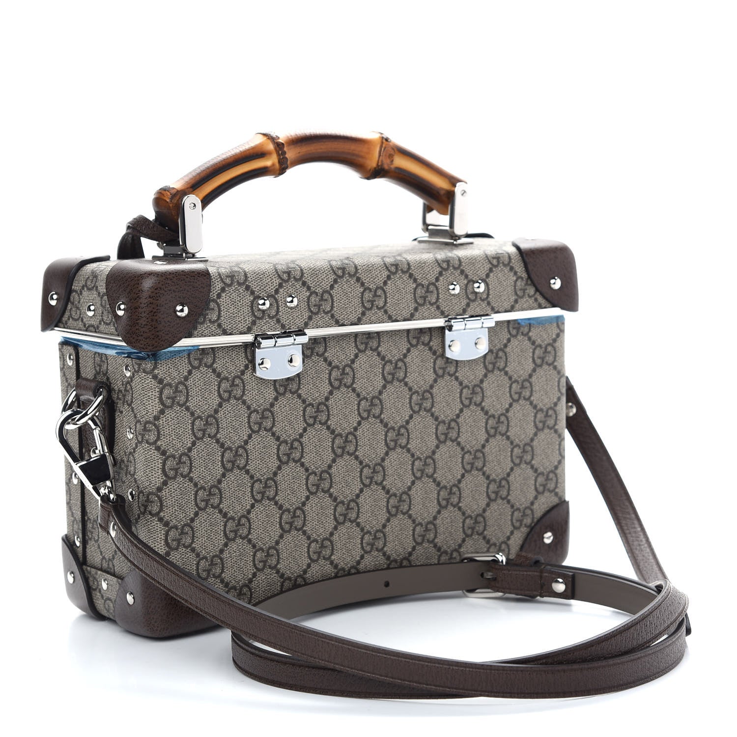 Gucci GG Supreme Monogram Globe-Trotter Beauty Case Brown 3 of 9