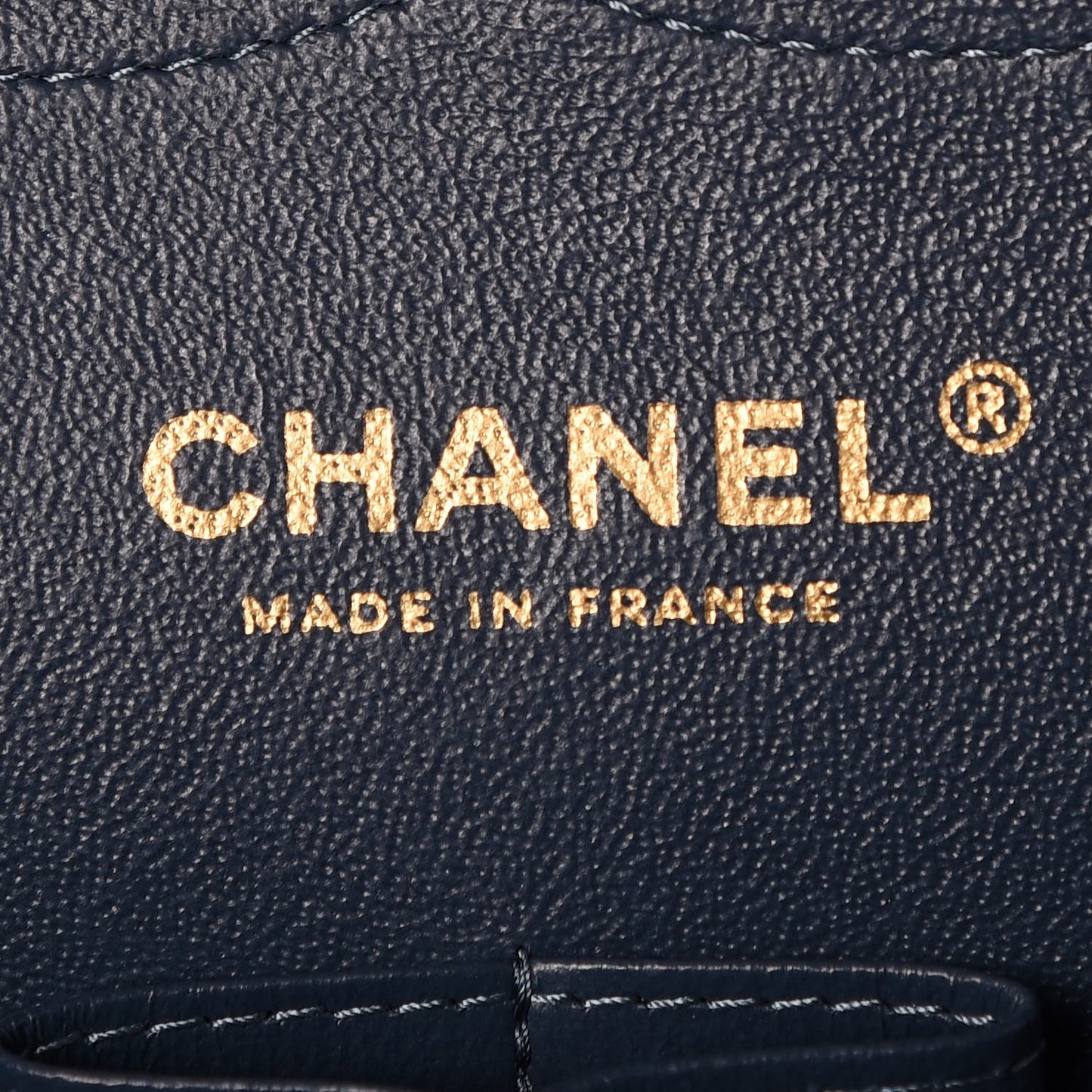 Metallic Caviar Quilted Jumbo Double Flap Dark Blue