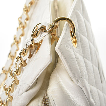 Chanel Caviar Quilted Petit Timeless Tote PTT White 13 of 14