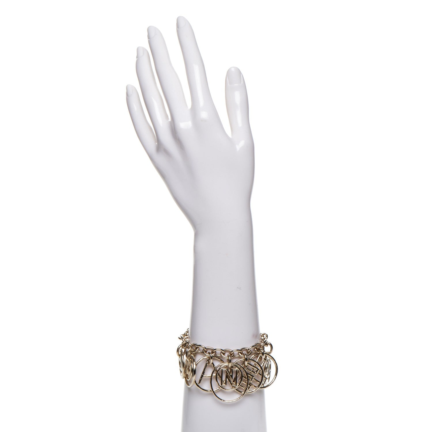 Chanel CC Logo Charms Bracelet Gold 2 of 5