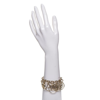 Chanel CC Logo Charms Bracelet Gold 2 of 5