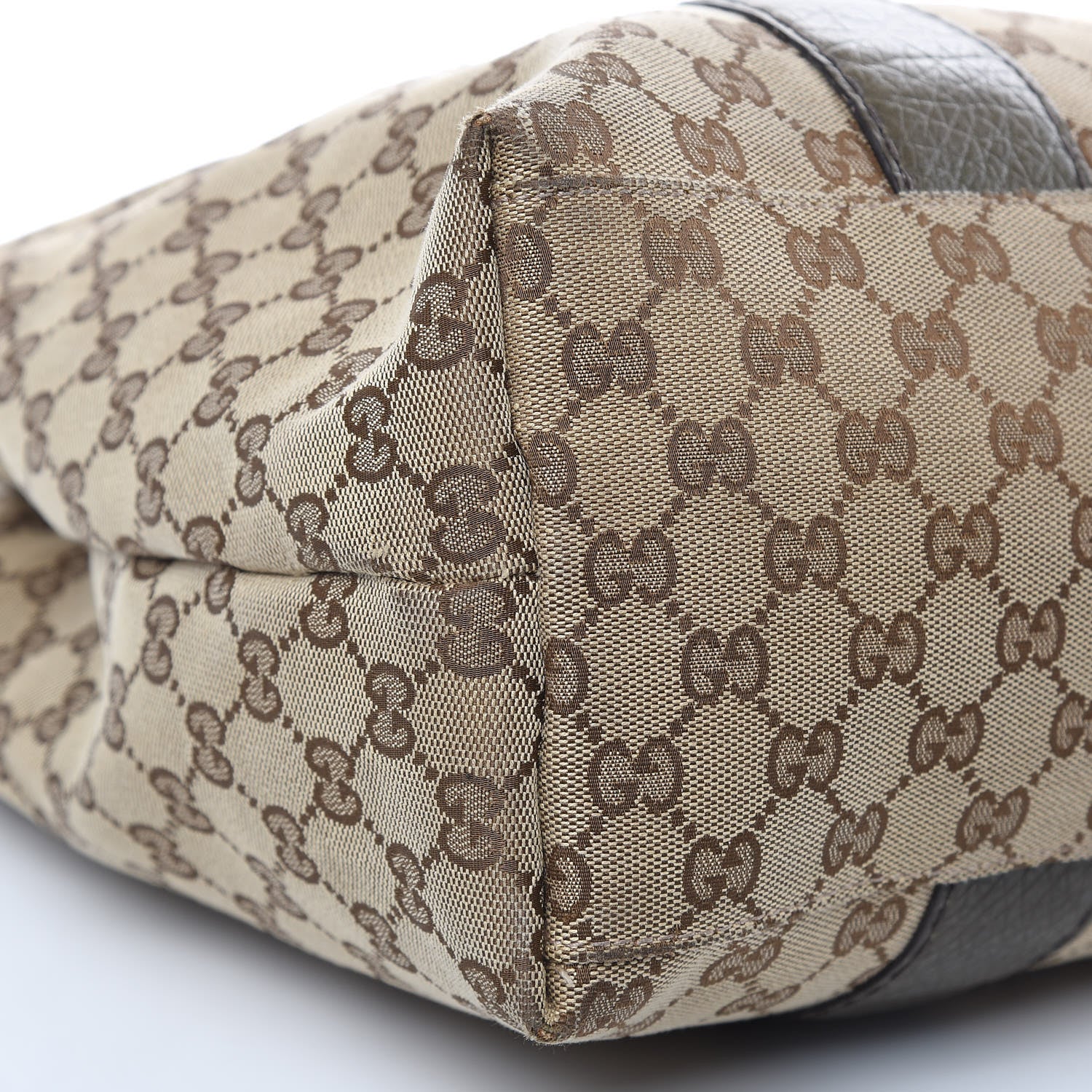Gucci Monogram Medium Bamboo Bar Tote Olive 9 of 16