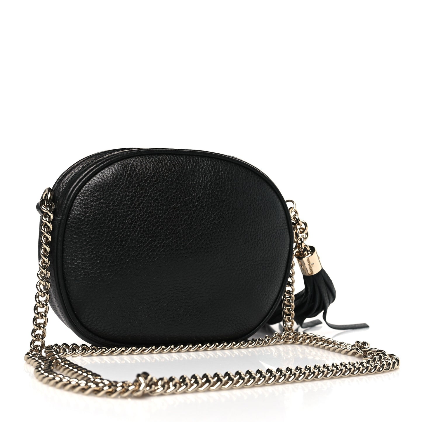 Pebbled Calfskin Mini Soho Chain Bag Black