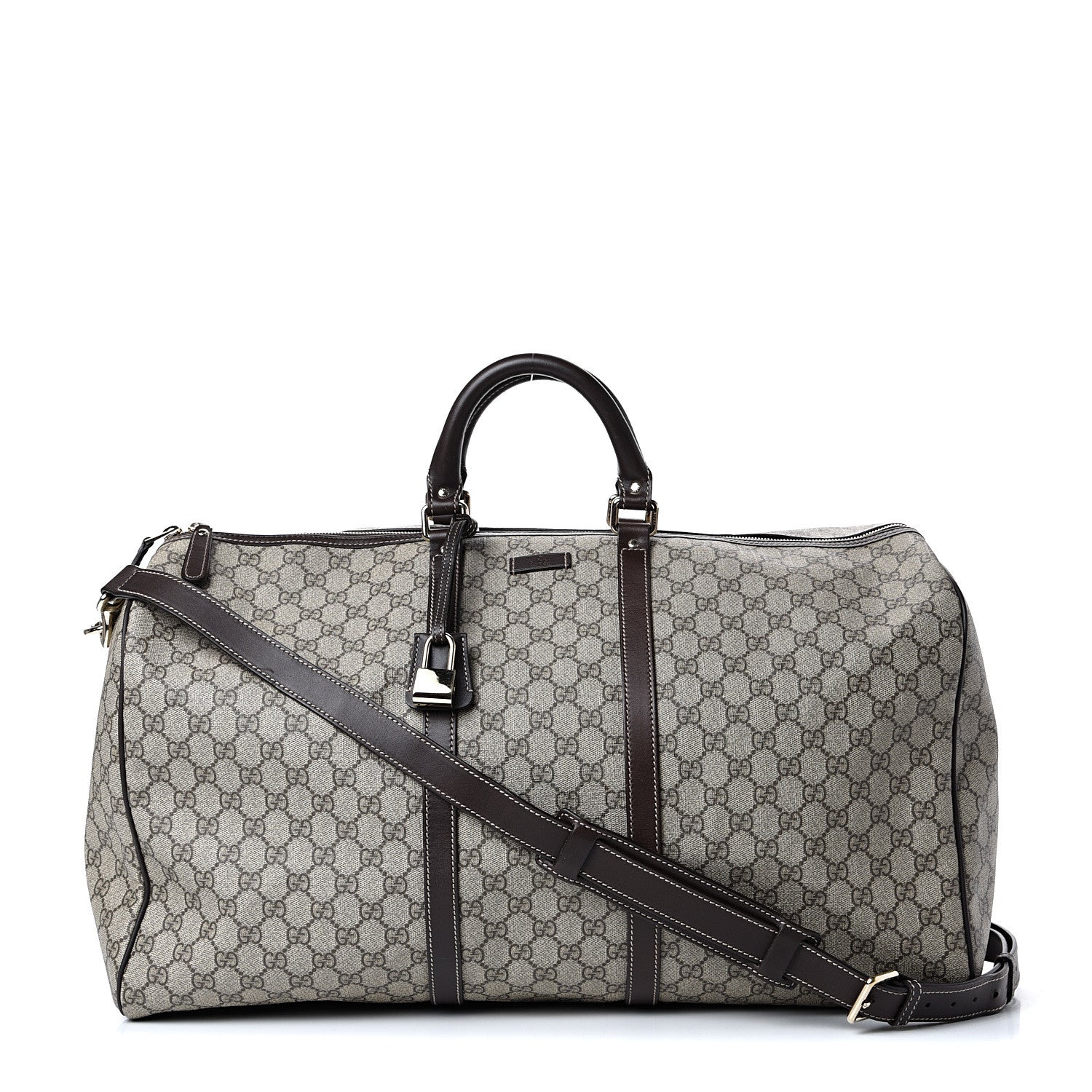 Gucci GG Plus Monogram Large Carry On Duffle Bag Brown 1 of 16