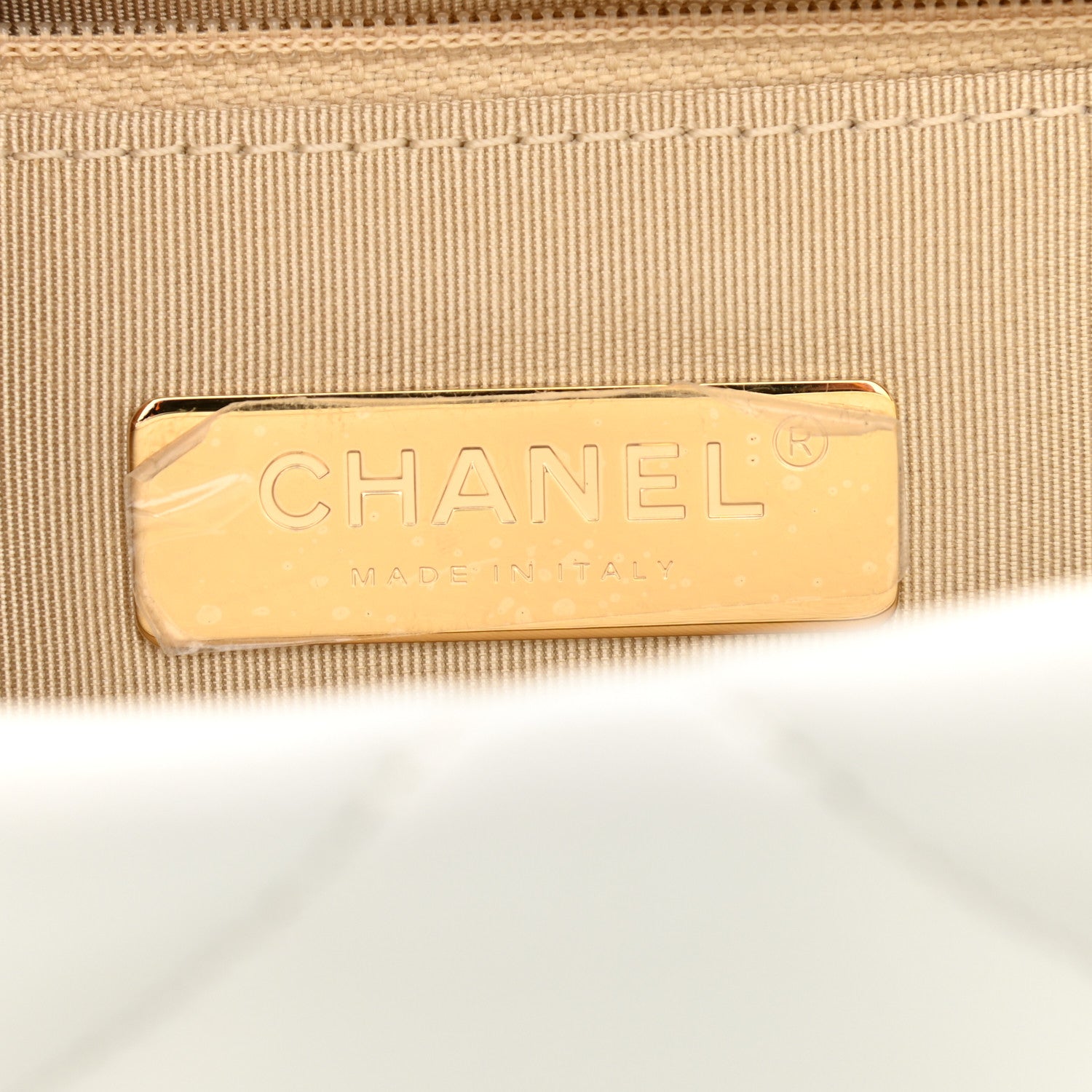Chanel Goatskin Quilted Large Chanel 19 Flap White 6 of 10