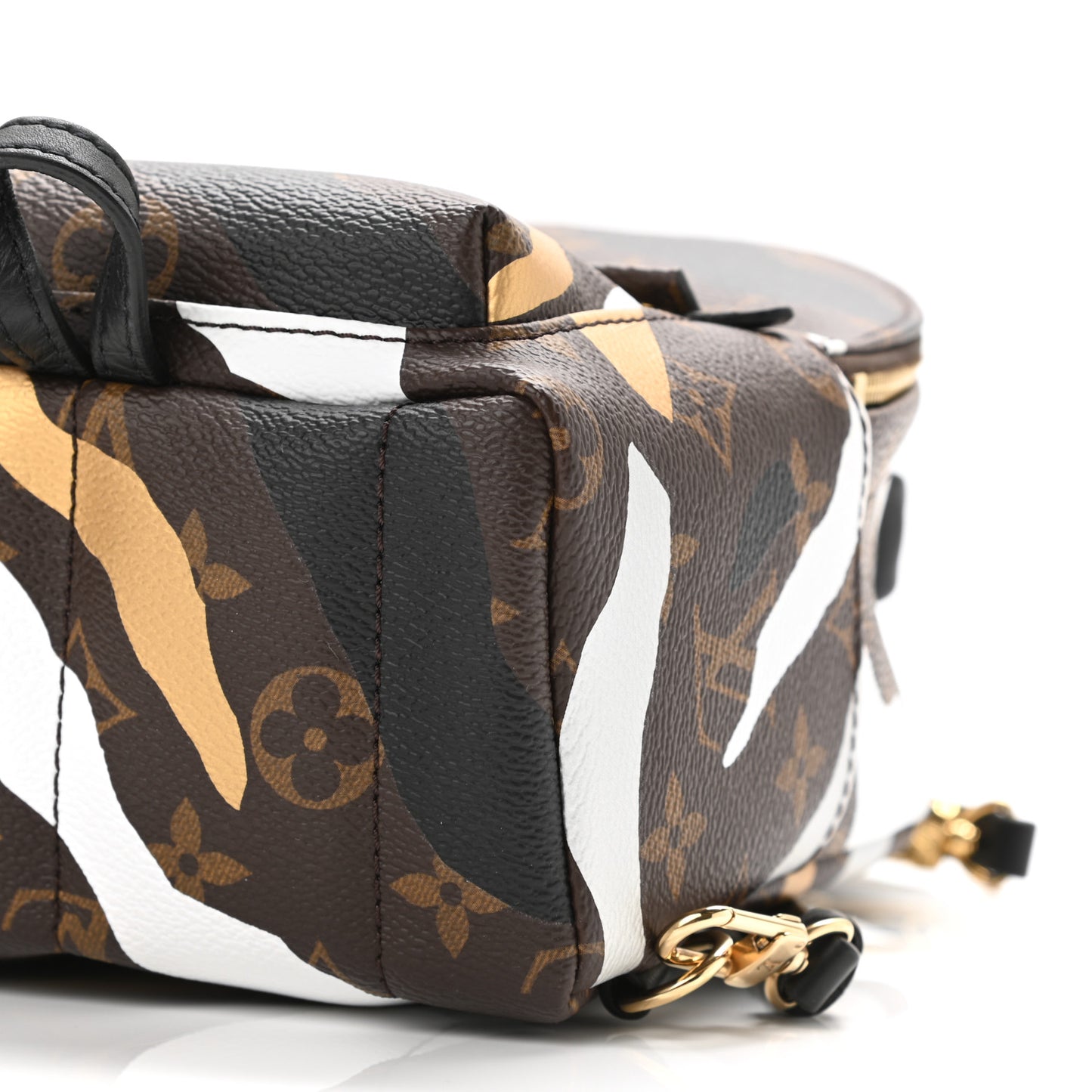 X LOL Monogram Palm Springs Backpack Mini Gold Silver