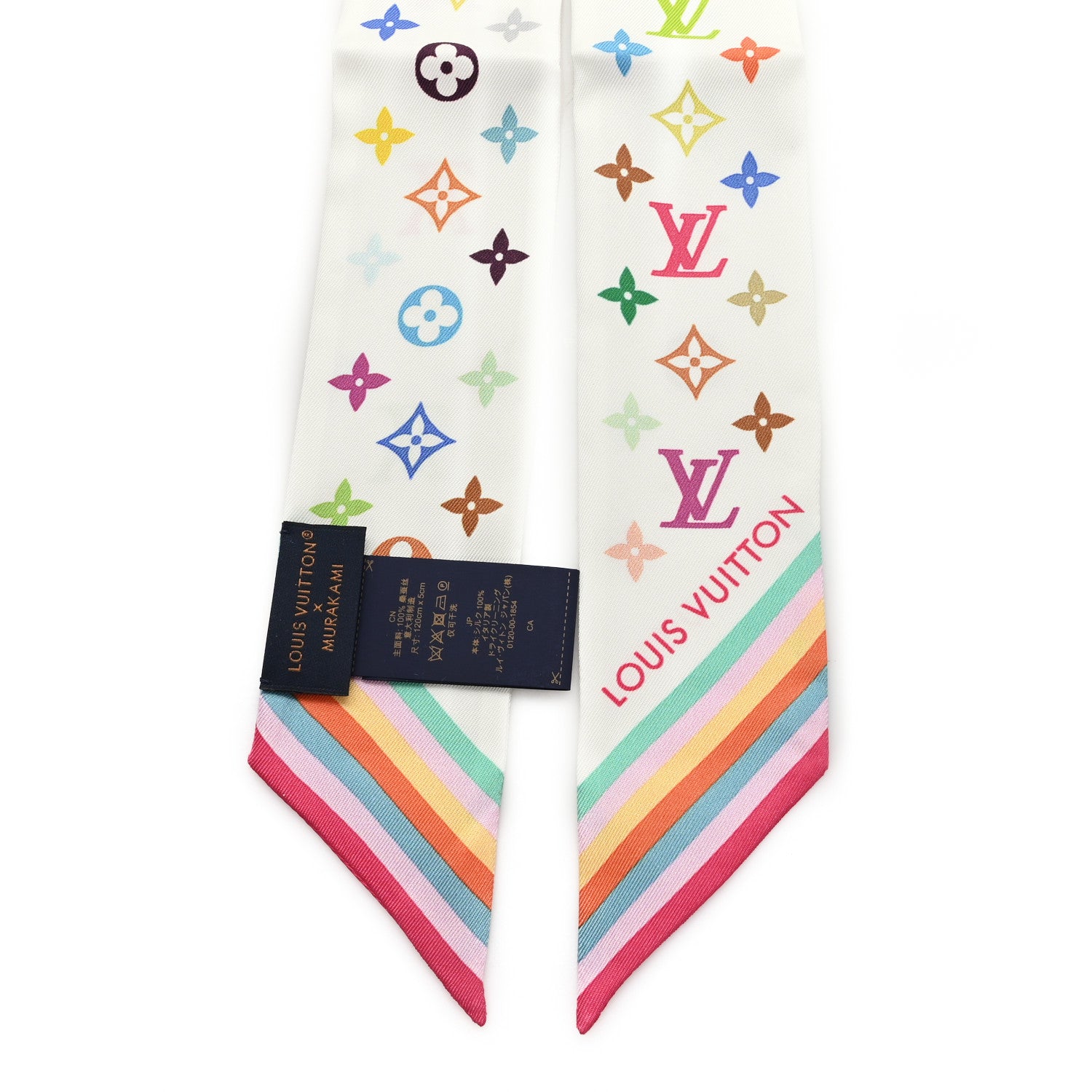 Louis Vuitton LV X TM Silk Monogram Multicolor BB Bandeau White 2 of 3
