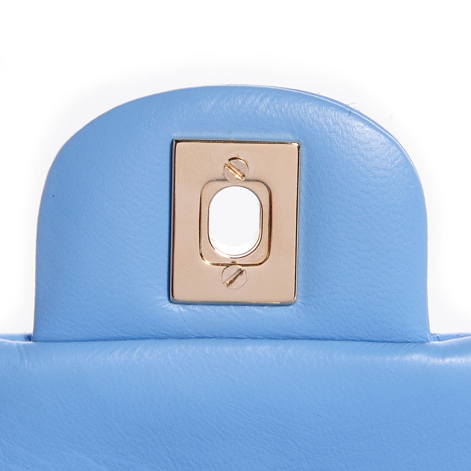 Chanel Lambskin Valentine Charms Medium Flap Baby Blue 6 of 10