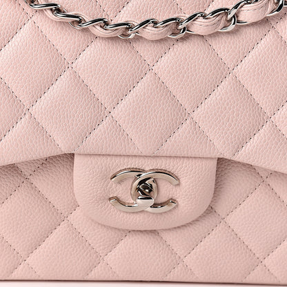 Chanel Caviar Quilted Jumbo Double Flap Pink 10 of 11