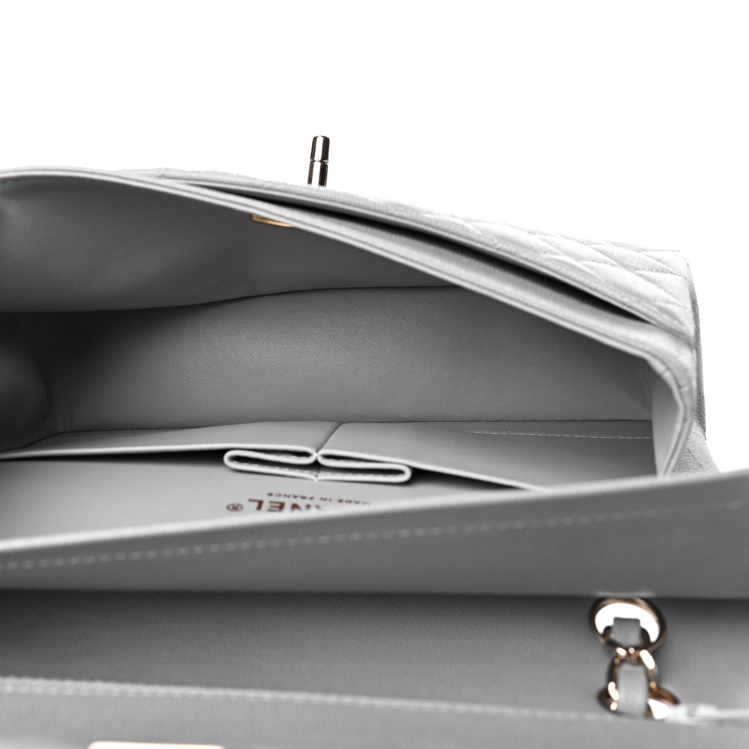 Chanel Caviar Quilted Small Double Flap Grey 5 of 11
