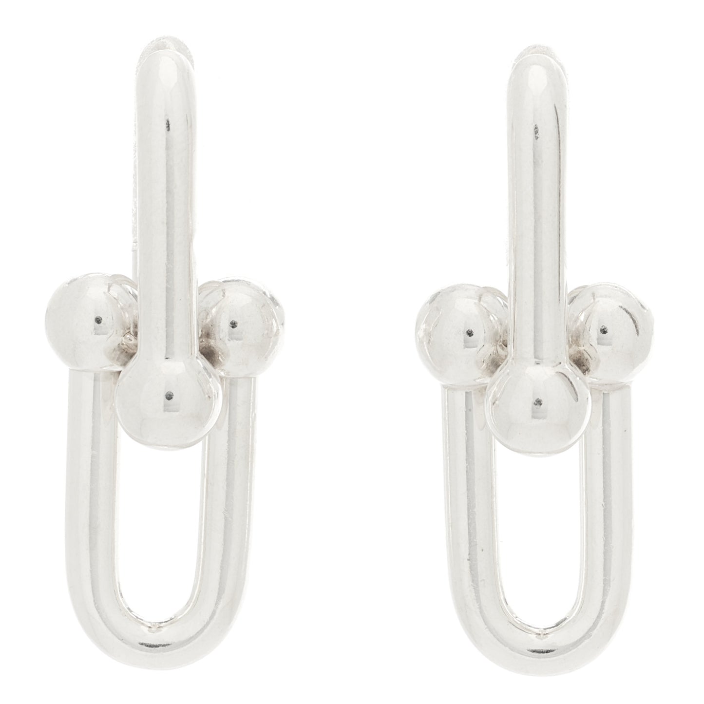 Sterling Silver Large HardWear Link Earrings
