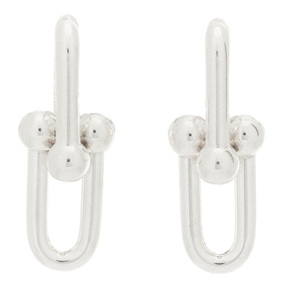 Tiffany Sterling Silver Large HardWear Link Earrings 1 of 4