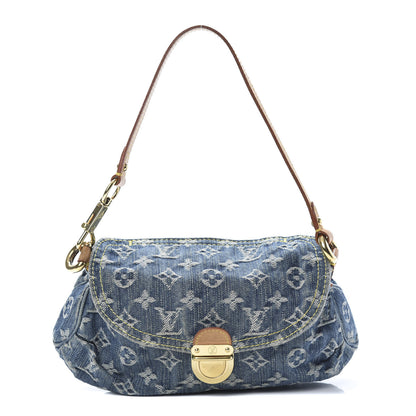Louis Vuitton Monogram Denim Mini Pleaty Blue 1 of 11