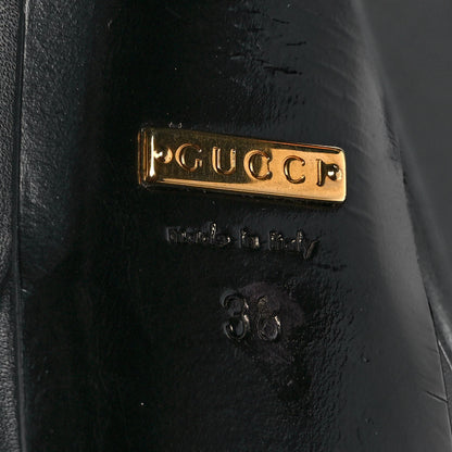 Gucci Calfskin Lifford Lace Up Platform Ankle Boots 38 Black 6 of 8