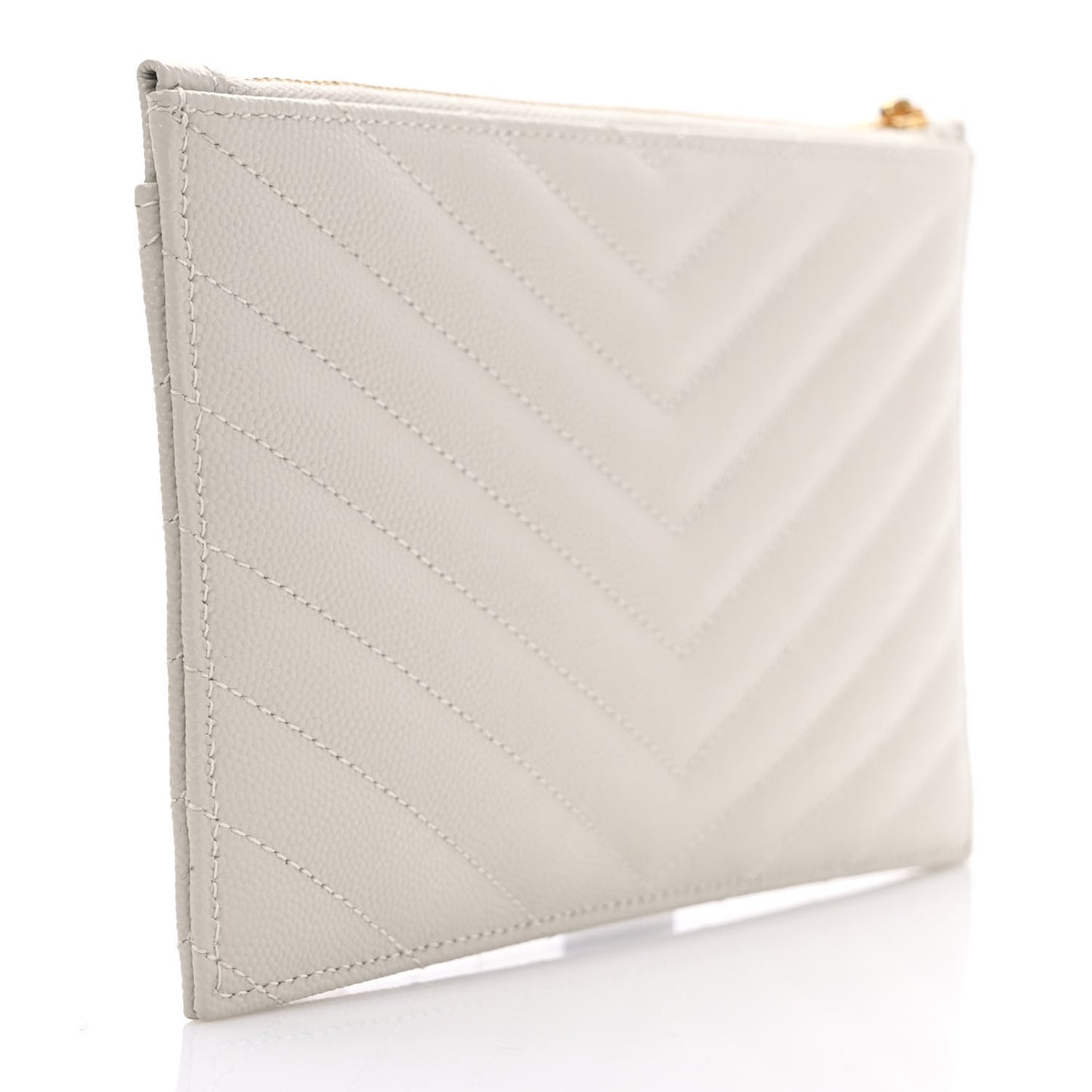 Grain De Poudre Chevron Monogram Bill Pouch Crema Soft