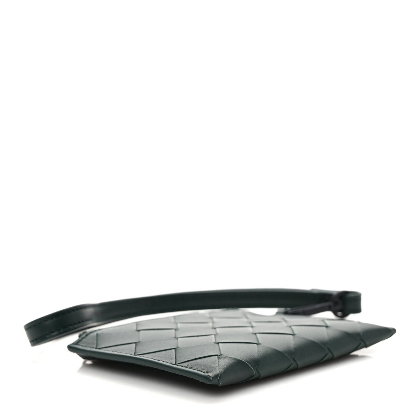 Nappa Intrecciato Wristlet Card Holder Raintree