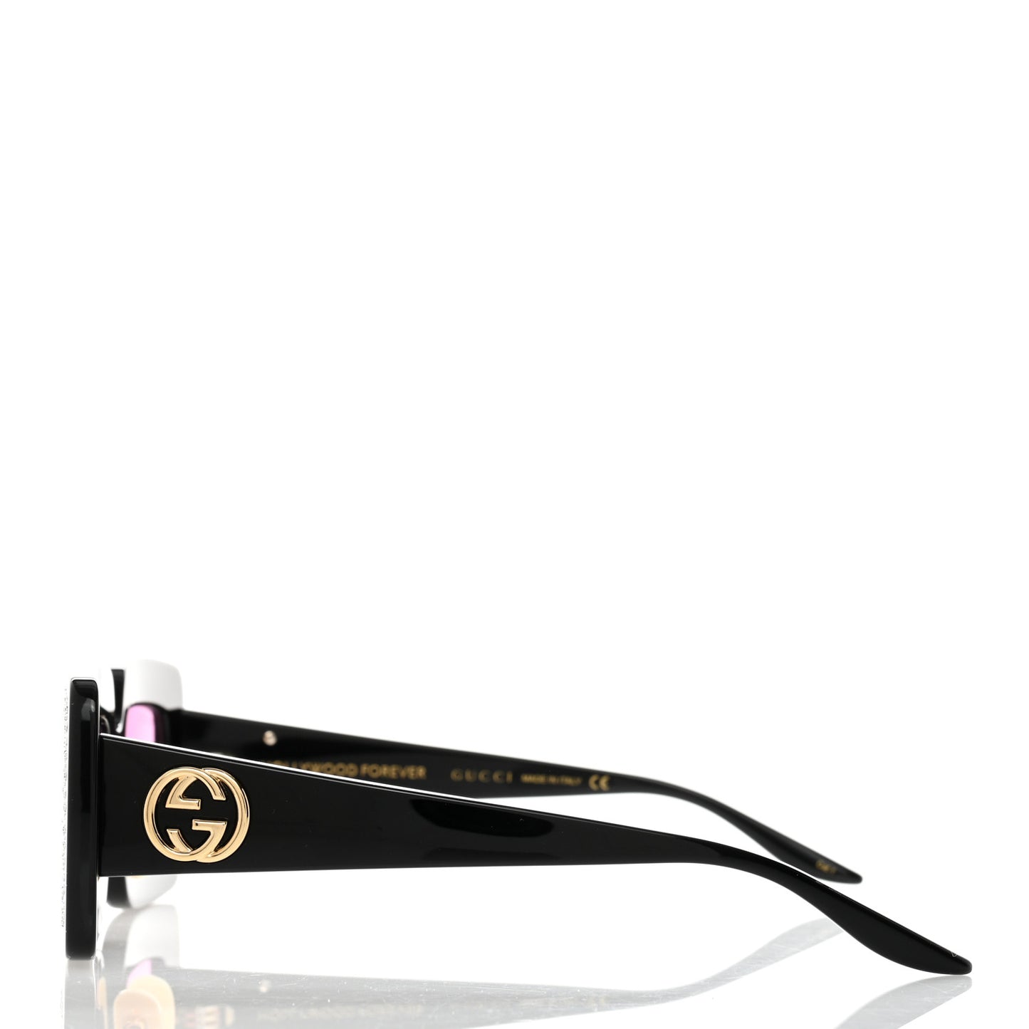 Acetate Crystal Hollywood Forever Sunglasses GG0974S Black
