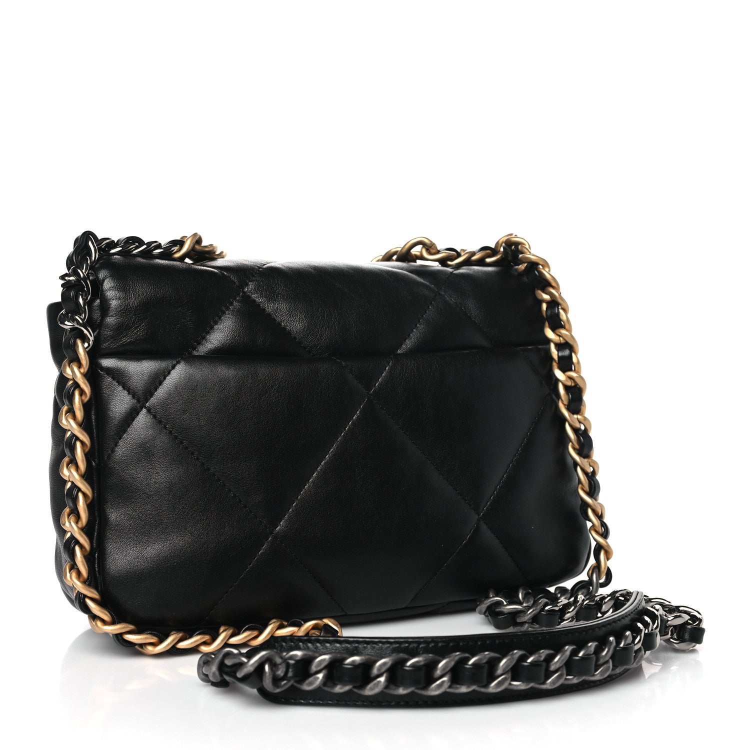 Chanel Lambskin Quilted Medium Chanel 19 Flap Black 3 of 12