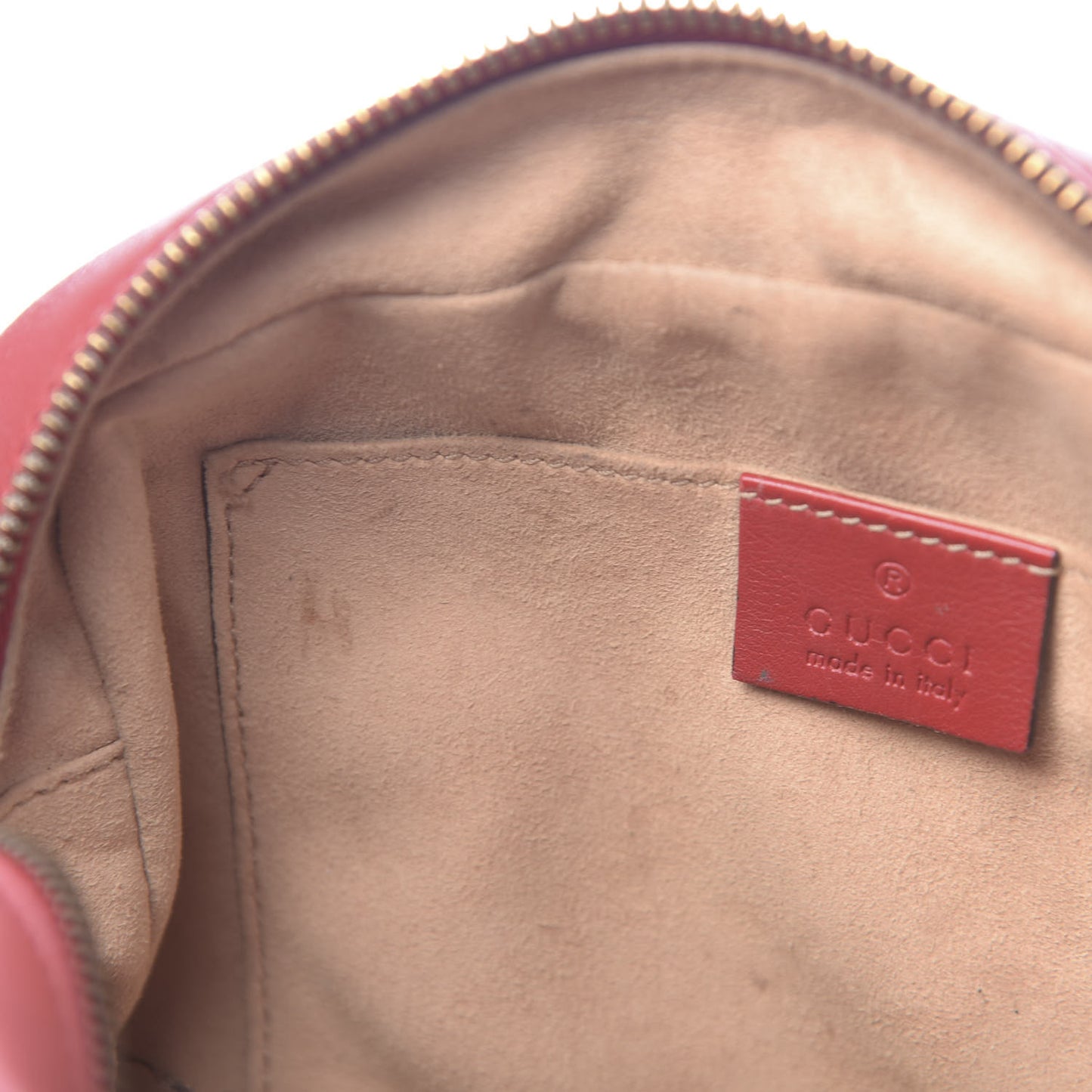 Calfskin Matelasse Small GG Marmont Chain Shoulder Bag Hibiscus Red