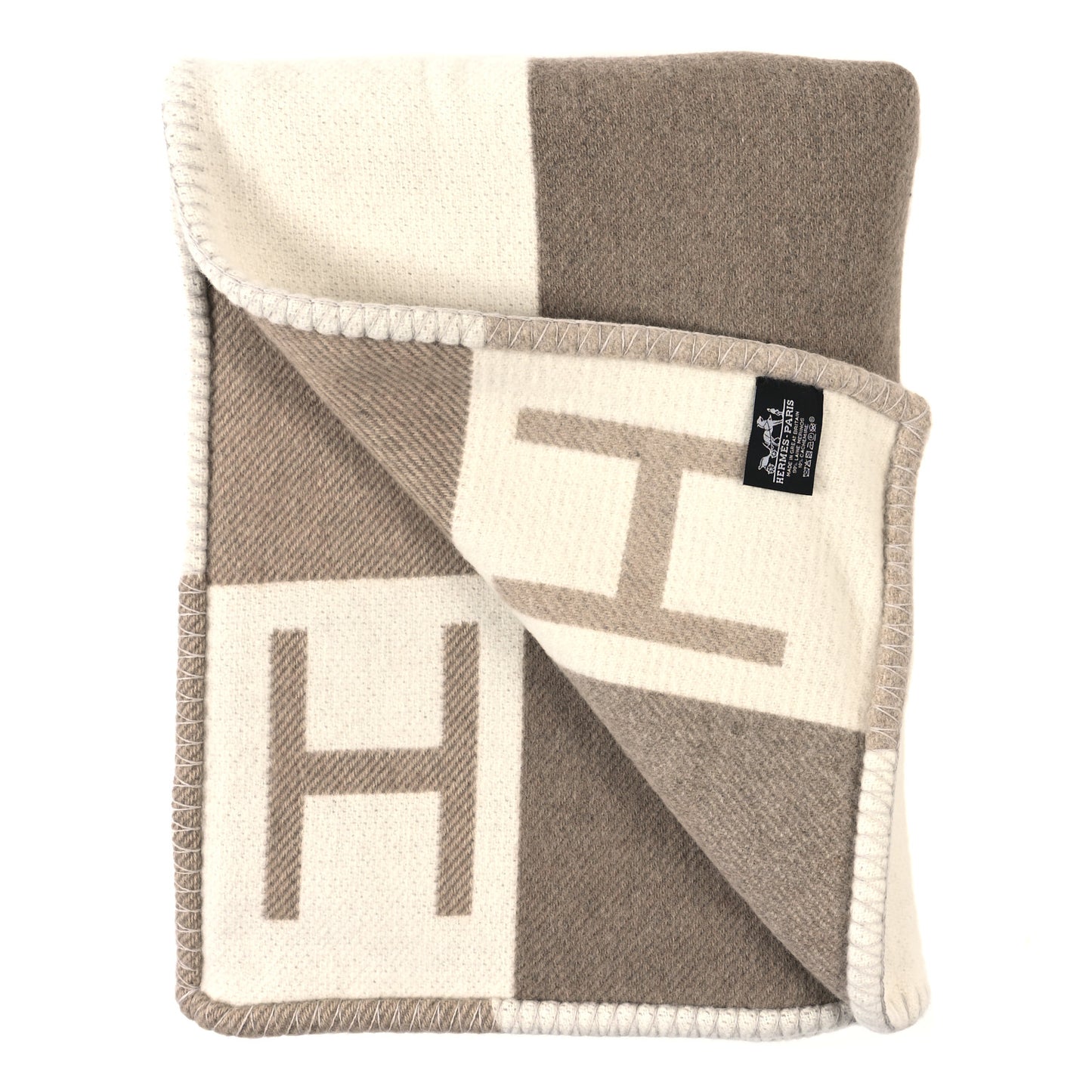 Wool Cashmere Avalon Vibration Blanket Ecru Natural