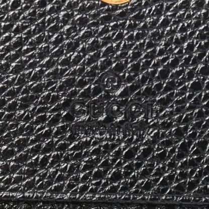 Gucci Grainy Calfskin Zumi Chain Card Case Wallet Black 6 of 7