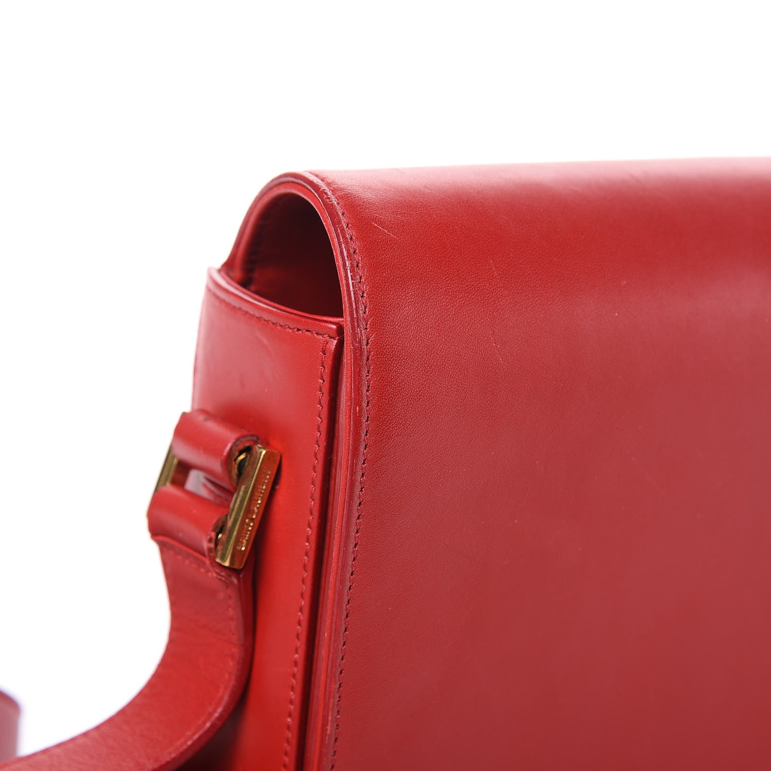Saint Laurent Smooth Calfskin Medium Classic Monogram Universite Bag Red 12 of 19