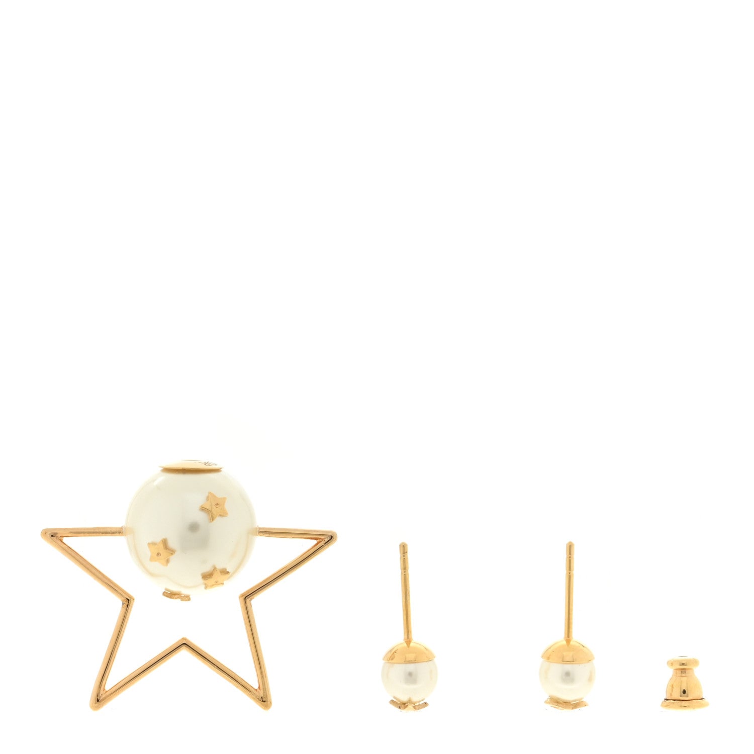 Christian Dior Pearl Star Tribales Earrings 3 of 4
