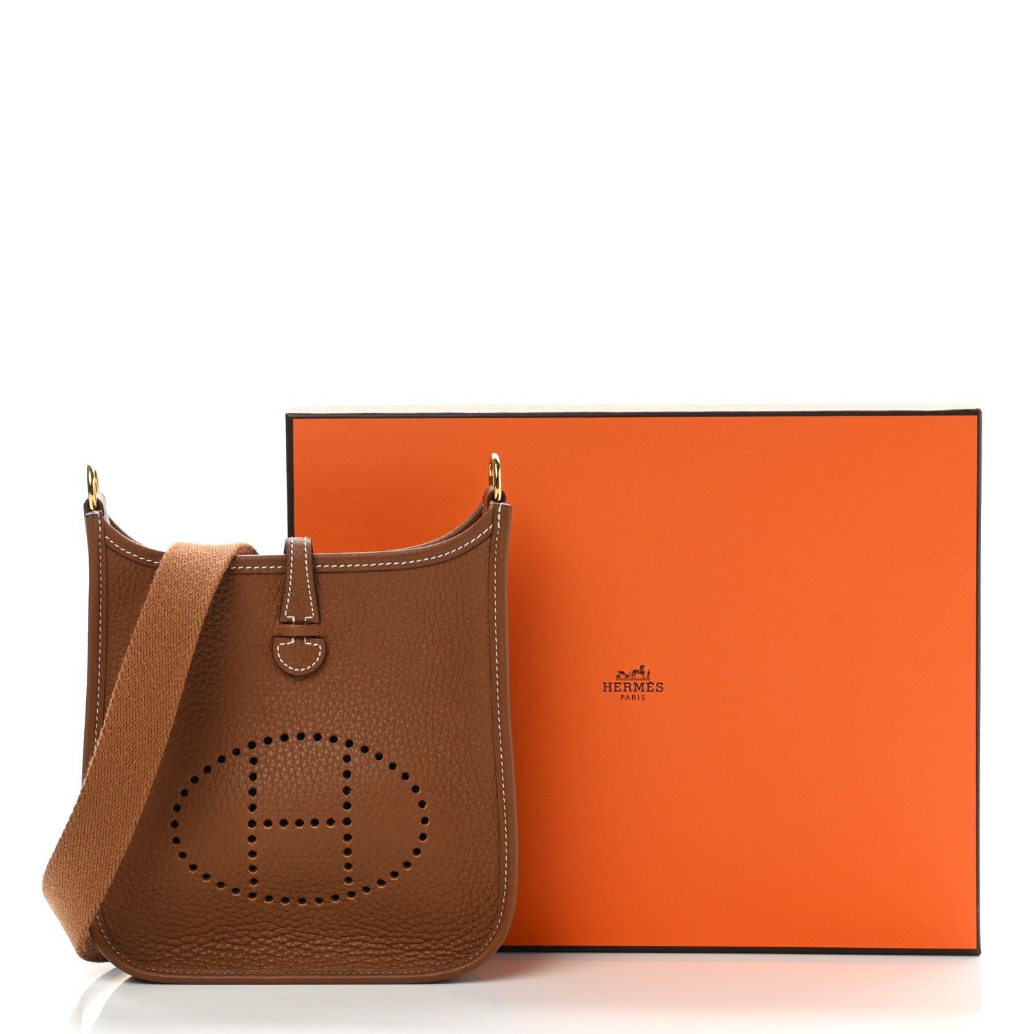Hermes Taurillon Clemence Evelyne TPM Gold 11 of 11