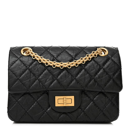 Chanel Aged Calfskin Quilted 2.55 Reissue Mini Flap Black 1 of 11