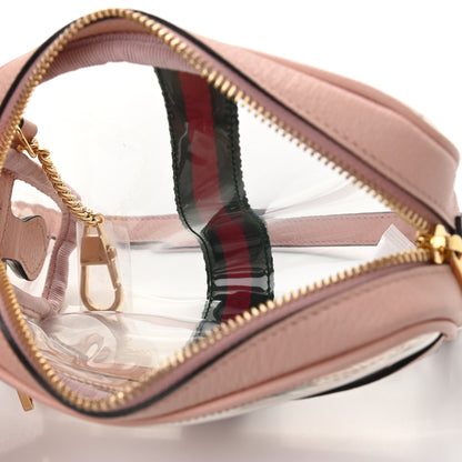 Gucci Vinyl Web Mini Ophidia Transparent Shoulder Bag Perfect Pink 5 of 8